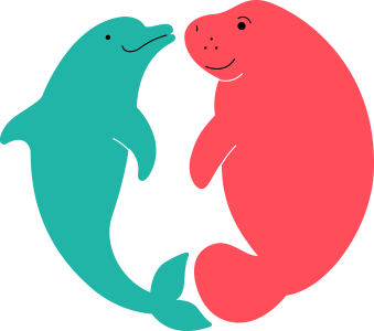 Dolphin and manatee